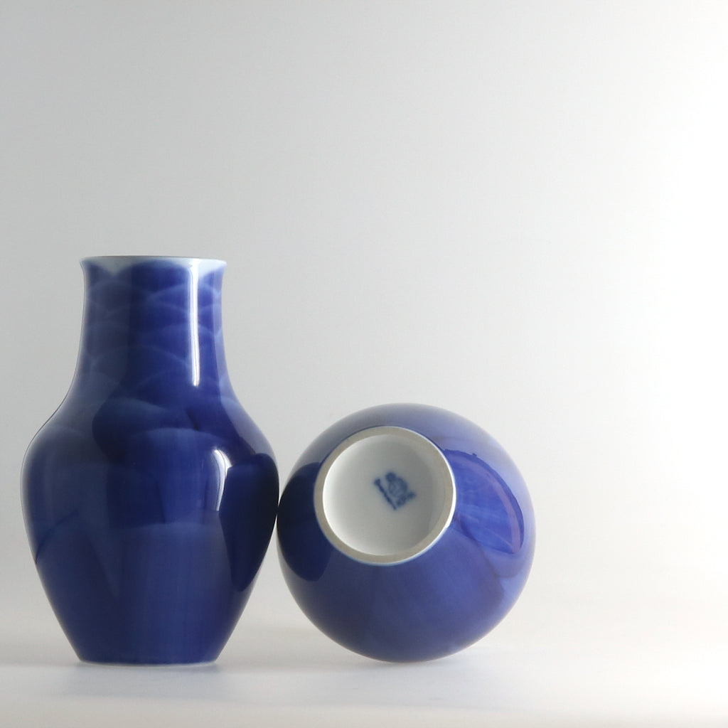 two SALIER vases, cobalt blue, KPM Berlin