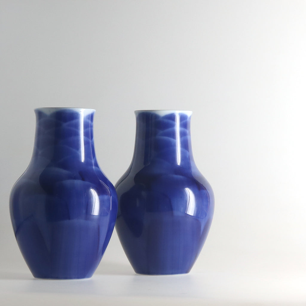 two SALIER vases, cobalt blue, KPM Berlin