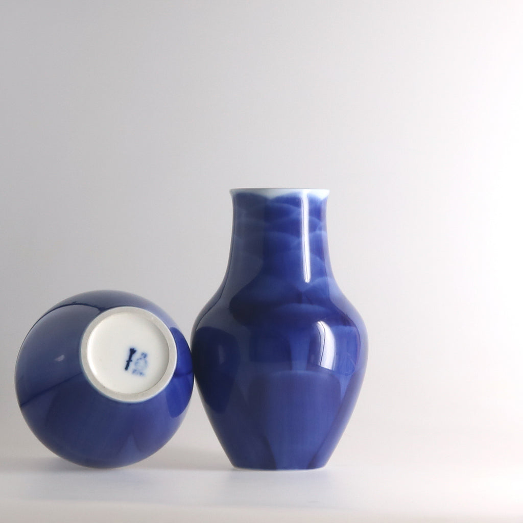 two SALIER vases, cobalt blue, KPM Berlin