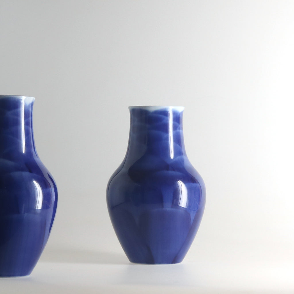 two SALIER vases, cobalt blue, KPM Berlin