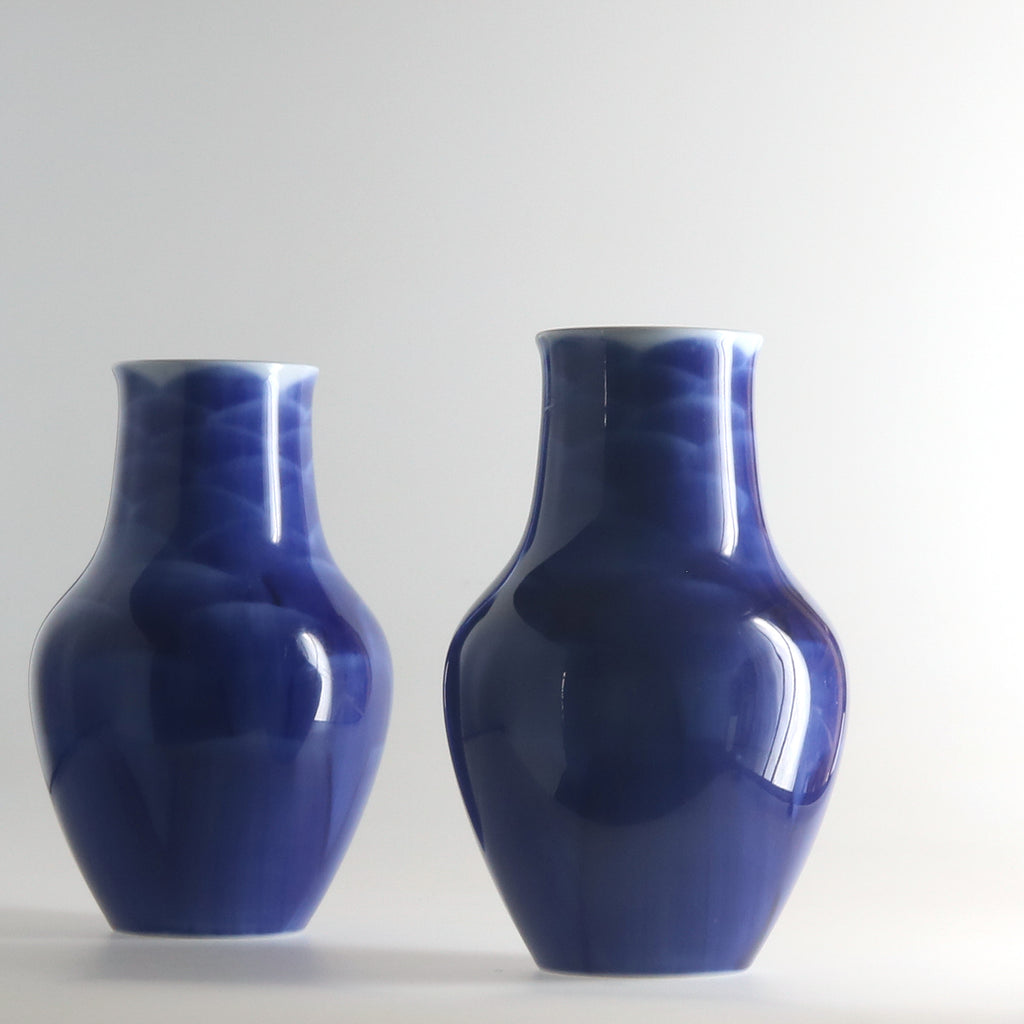 two SALIER vases, cobalt blue, KPM Berlin